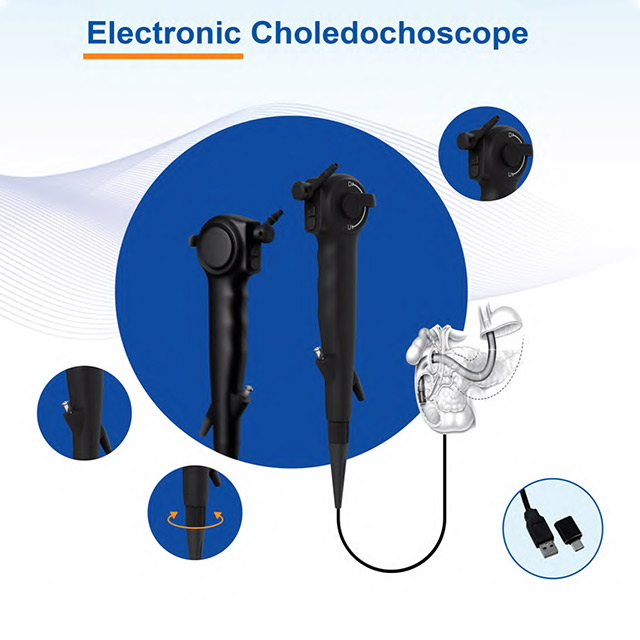 Reusable Flexible Choledochoscope 2.5–5.1mm for Minimally Invasive Surgery